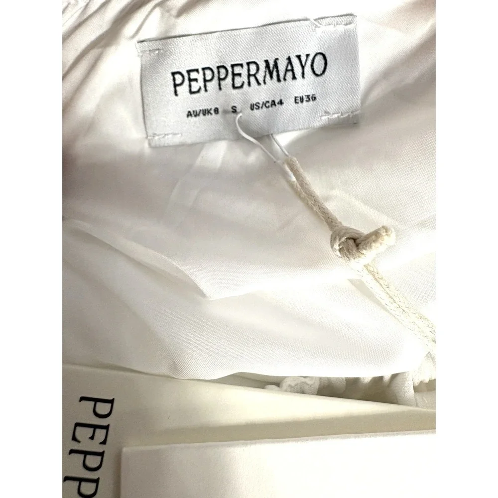 Peppermayo Evi Midi Skirt Tiered Midi Skirt Size Small White - Picture 4 of 9
